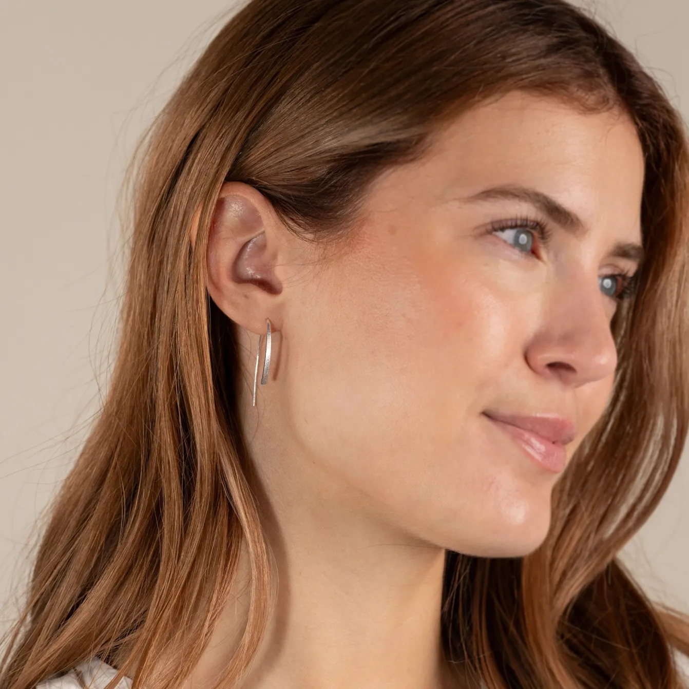 HEDVA SILVER CREOL EARRING