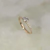 HIDDEN-HALO DIAMOND RING - 0.8ct - YG