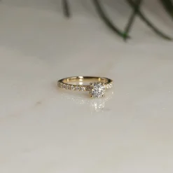 HIDDEN-HALO DIAMOND RING - 1.25ct - YG