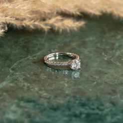 HIDDEN-HALO DIAMOND RING - 1.25ct - WG