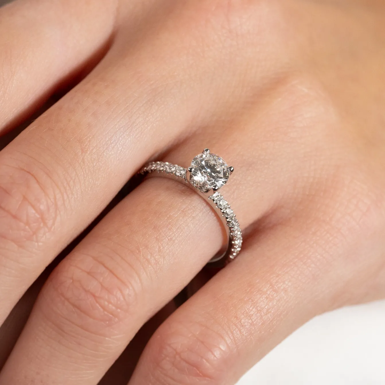 HIDDEN-HALO DIAMOND RING - 1.5ct - WG