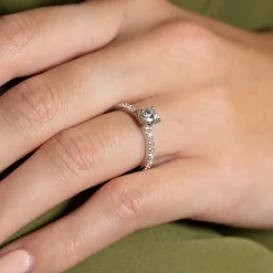 HIDDEN-HALO DIAMOND RING - 1.0ct - WG