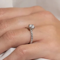 HIDDEN-HALO DIAMOND RING - 1.25ct - WG