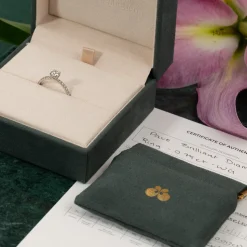 HIDDEN-HALO DIAMOND RING - 0.8ct - WG