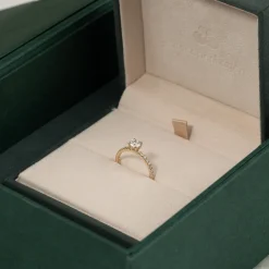 HIDDEN-HALO DIAMOND RING - 0.8ct - YG