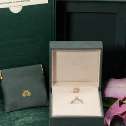 HIDDEN-HALO DIAMOND RING - 0.8ct - WG