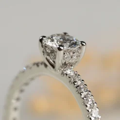 HIDDEN-HALO DIAMOND RING - 1.0ct - WG