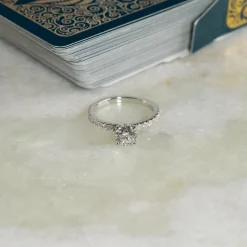 HIDDEN-HALO DIAMOND RING - 1.5ct - WG