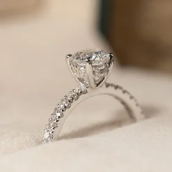 HIDDEN-HALO DIAMOND RING - 1.25ct - WG