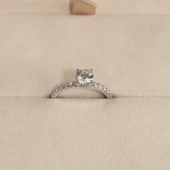 HIDDEN-HALO DIAMOND RING - 1.25ct - WG