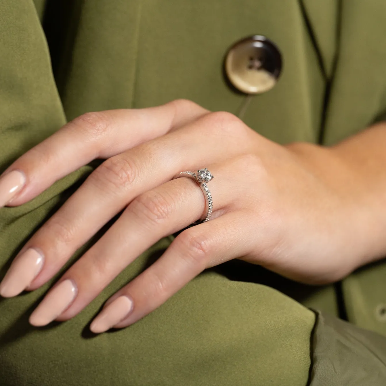 HIDDEN-HALO DIAMOND RING - 1.0ct - WG