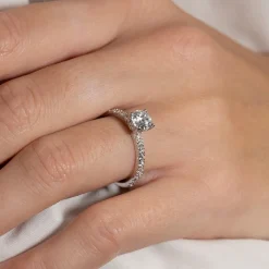 HIDDEN-HALO DIAMOND RING - 1.25ct - WG