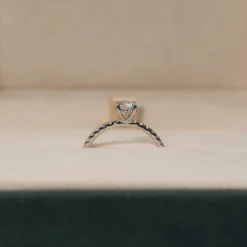 HIDDEN-HALO DIAMOND RING - 0.8ct - WG
