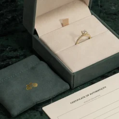 HIDDEN-HALO DIAMOND RING - 1.0ct - YG