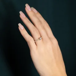 HIDDEN-HALO DIAMOND RING - 1.0ct - YG