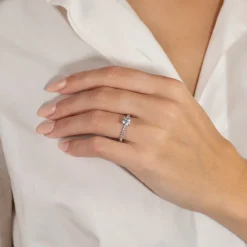HIDDEN-HALO DIAMOND RING - 1.25ct - WG