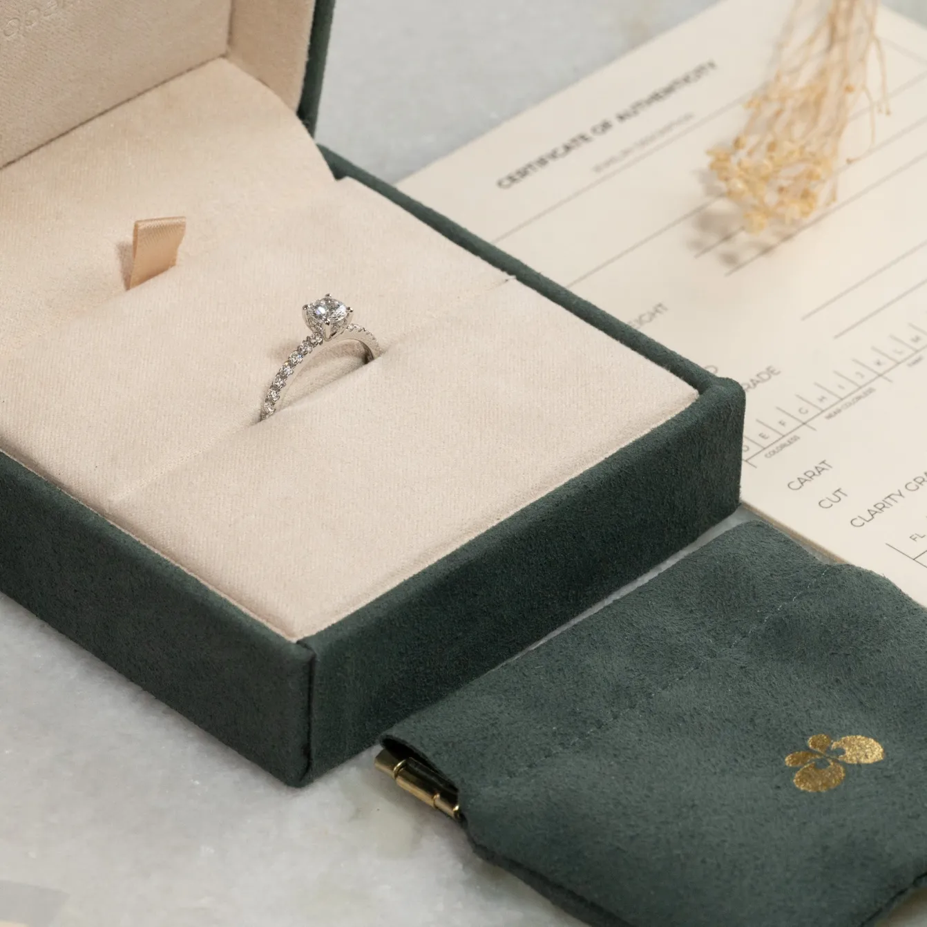 HIDDEN-HALO DIAMOND RING - 1.0ct - WG