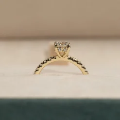 HIDDEN-HALO DIAMOND RING - 1.0ct - YG