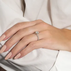 HIDDEN-HALO DIAMOND RING - 1.5ct - WG
