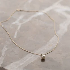 INA PEARL SOLID GOLD PENDANT