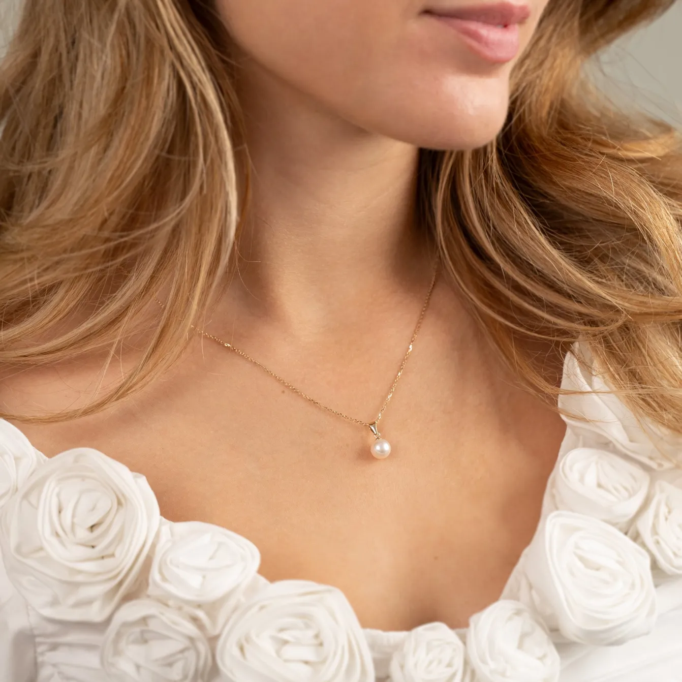 INA PEARL SOLID GOLD PENDANT