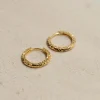 JOHANNE GOLDEN CREOL EARRING - Sisi Copenhagen