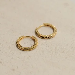 JOHANNE GOLDEN CREOL EARRING - Sisi Copenhagen