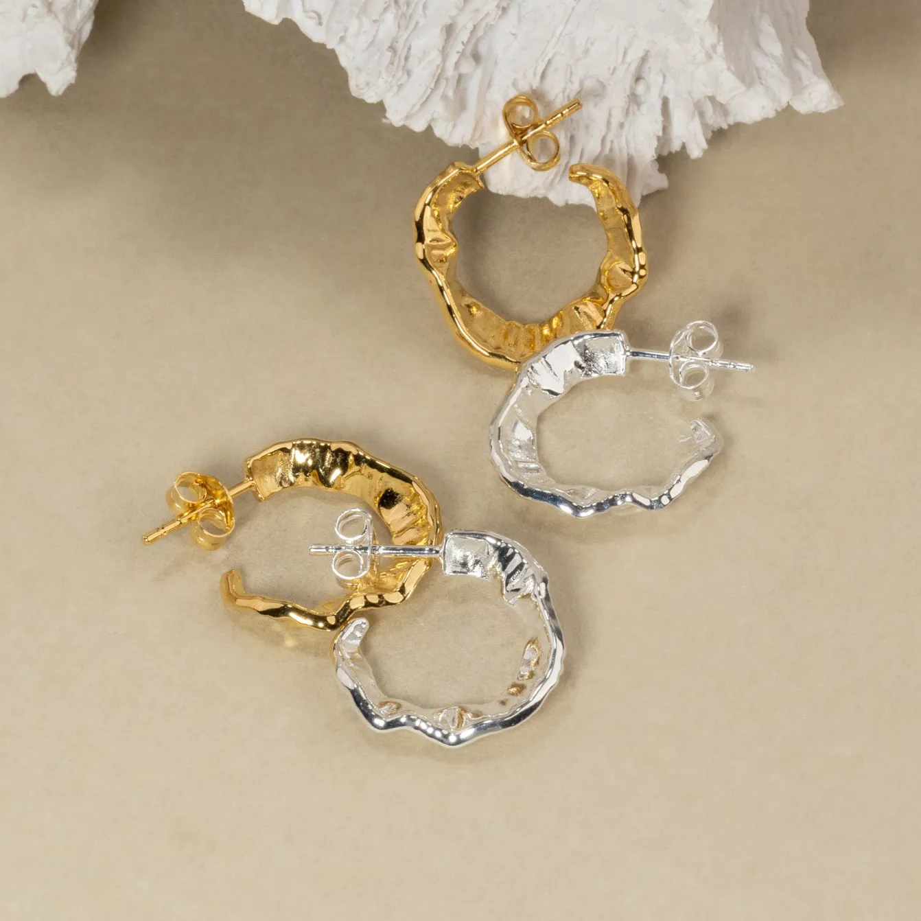 JULIE SILVER CREOL EARRING