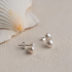 KELLY PEARL SILVER EARRING