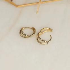 LARISSA SOLID GOLD CREOL EARRING