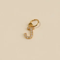 LETTER CRYSTAL GOLDEN PENDANT