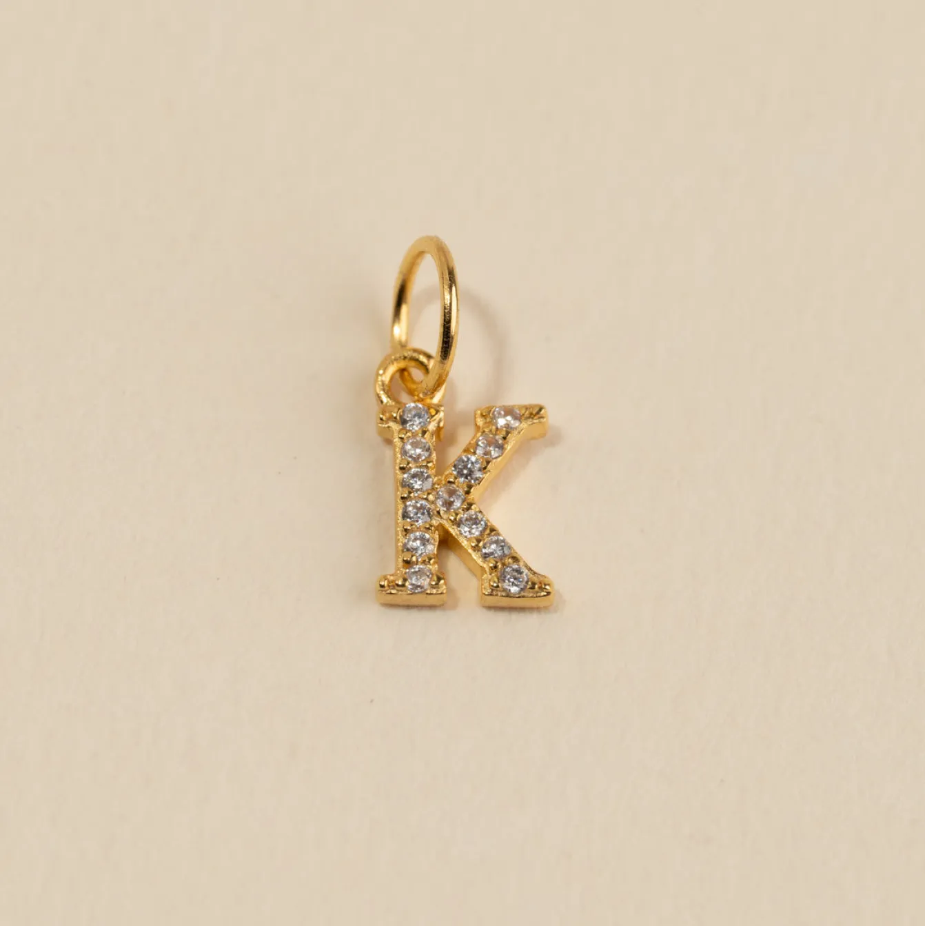 LETTER CRYSTAL GOLDEN PENDANT