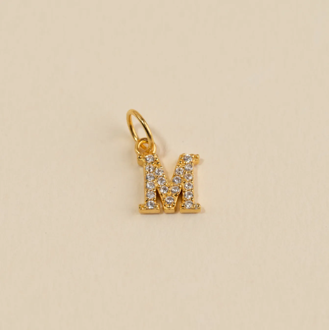 LETTER CRYSTAL GOLDEN PENDANT