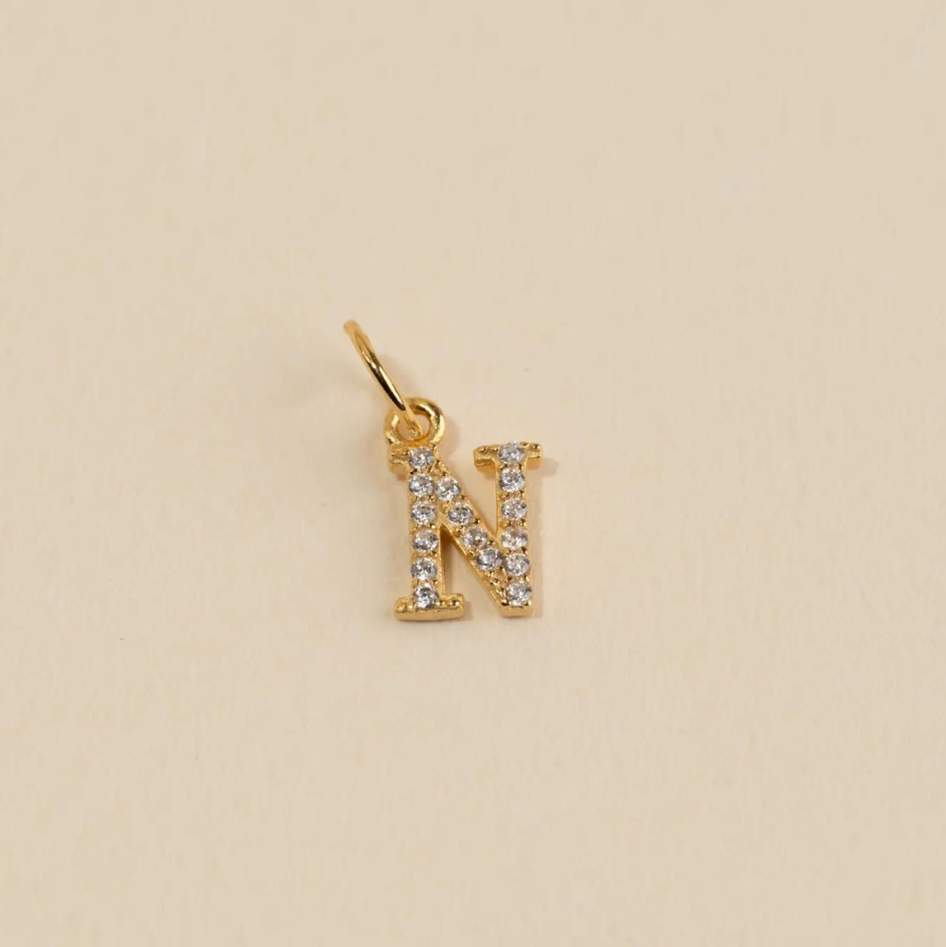 LETTER CRYSTAL GOLDEN PENDANT