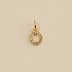 LETTER CRYSTAL GOLDEN PENDANT