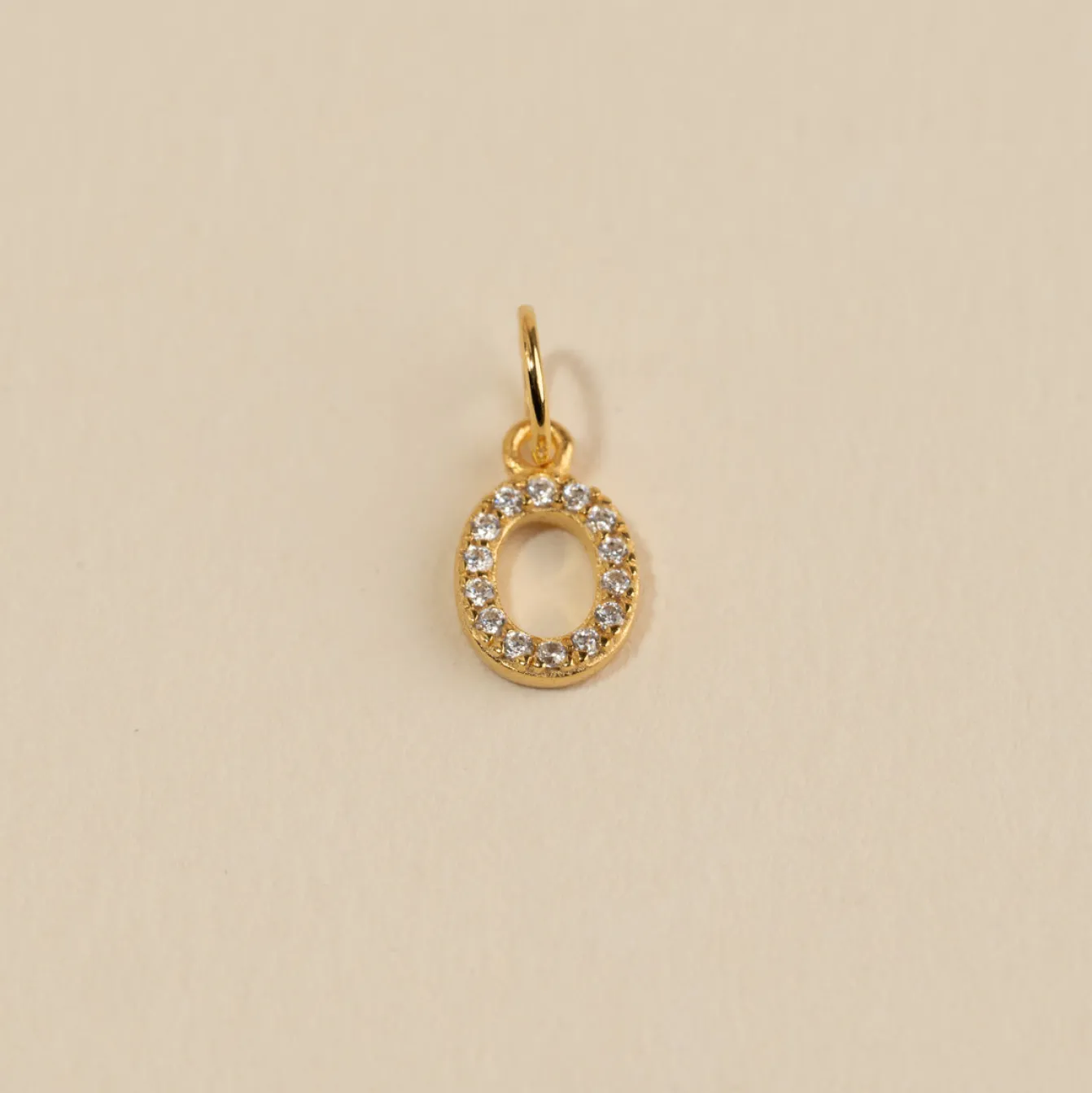 LETTER CRYSTAL GOLDEN PENDANT