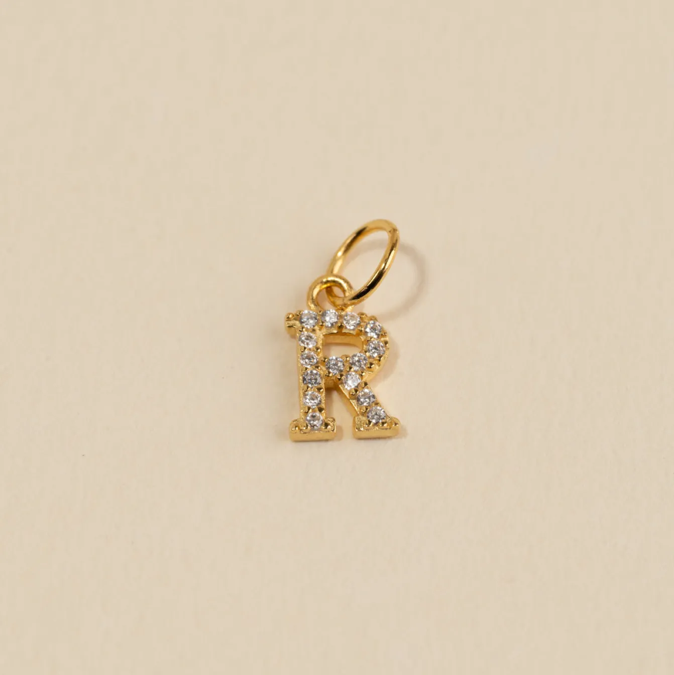 LETTER CRYSTAL GOLDEN PENDANT