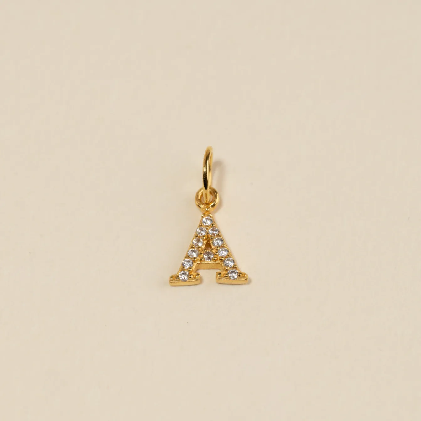 LETTER CRYSTAL GOLDEN PENDANT