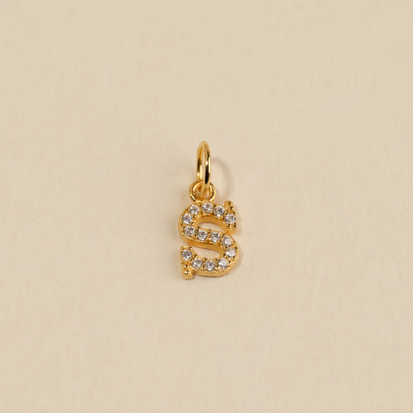 LETTER CRYSTAL GOLDEN PENDANT