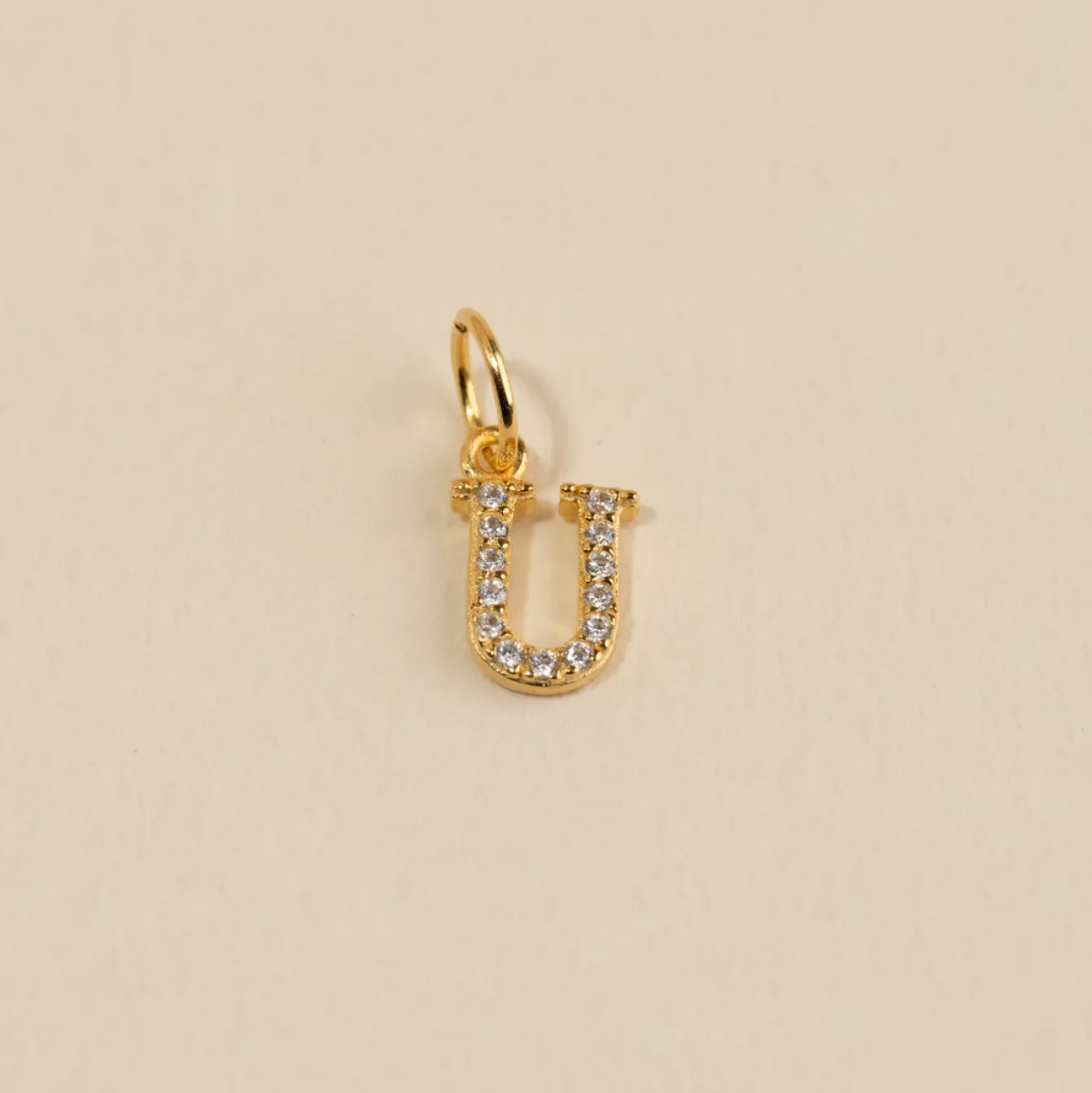 LETTER CRYSTAL GOLDEN PENDANT