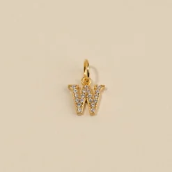 LETTER CRYSTAL GOLDEN PENDANT