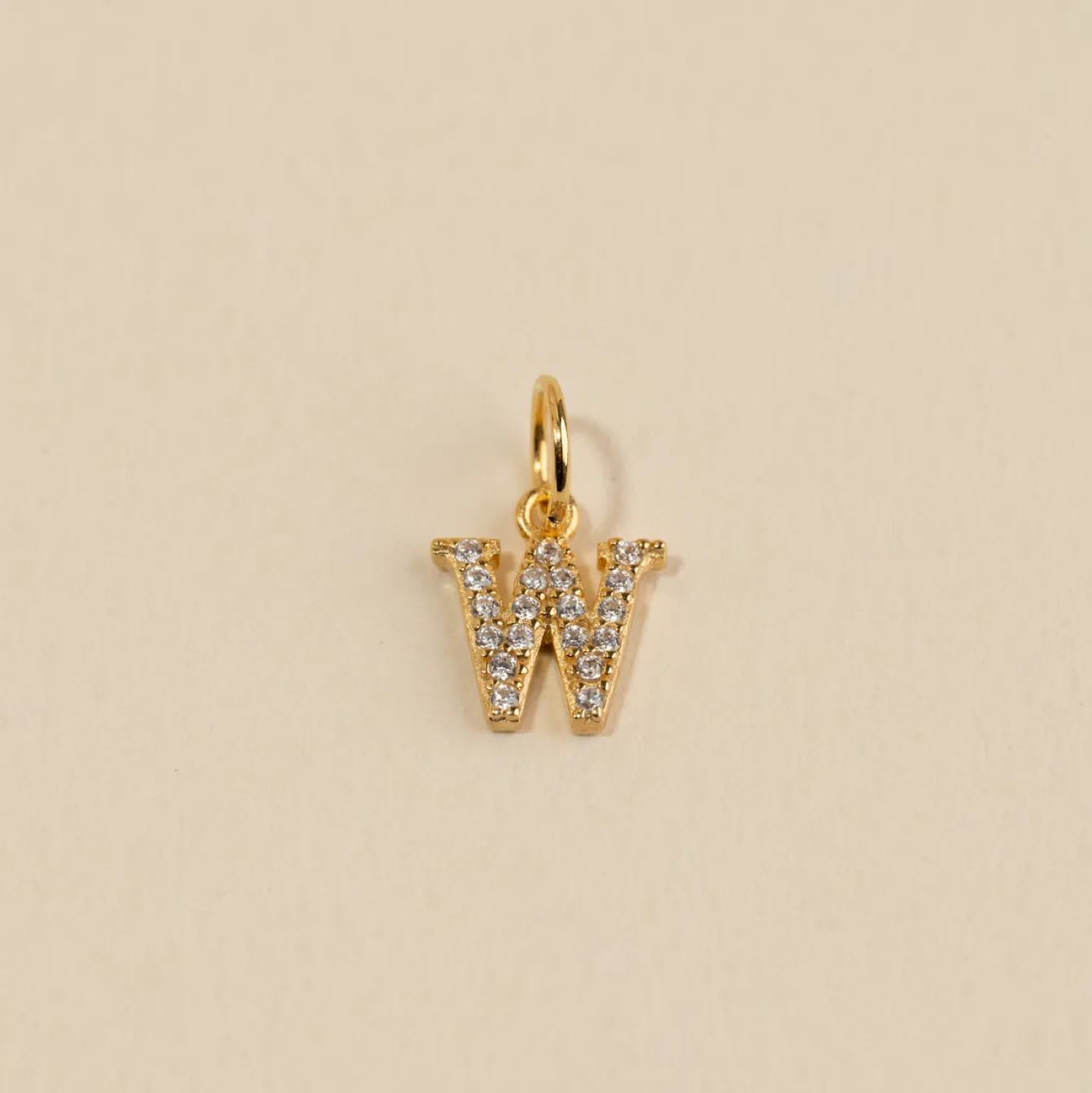 LETTER CRYSTAL GOLDEN PENDANT