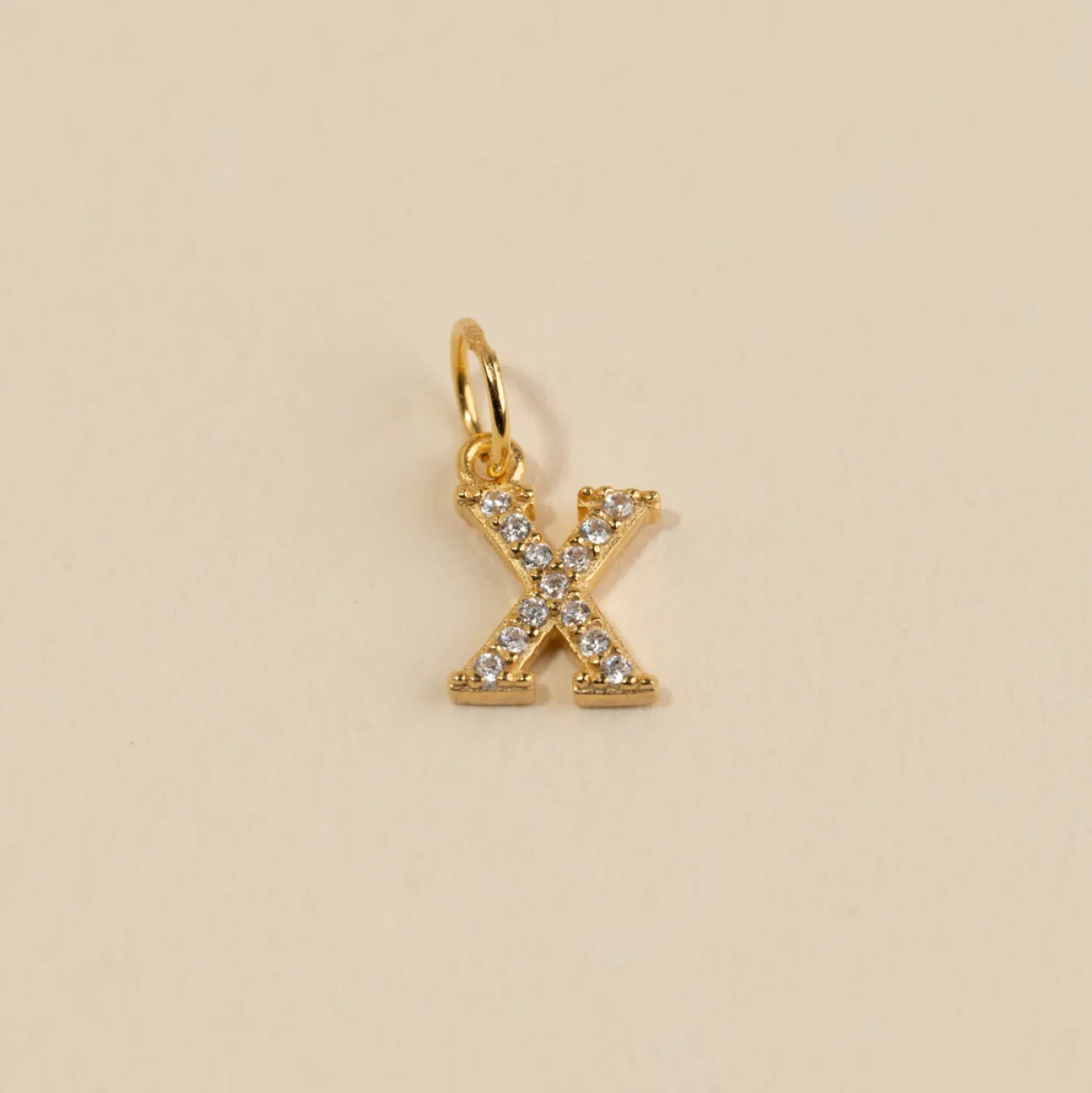 LETTER CRYSTAL GOLDEN PENDANT