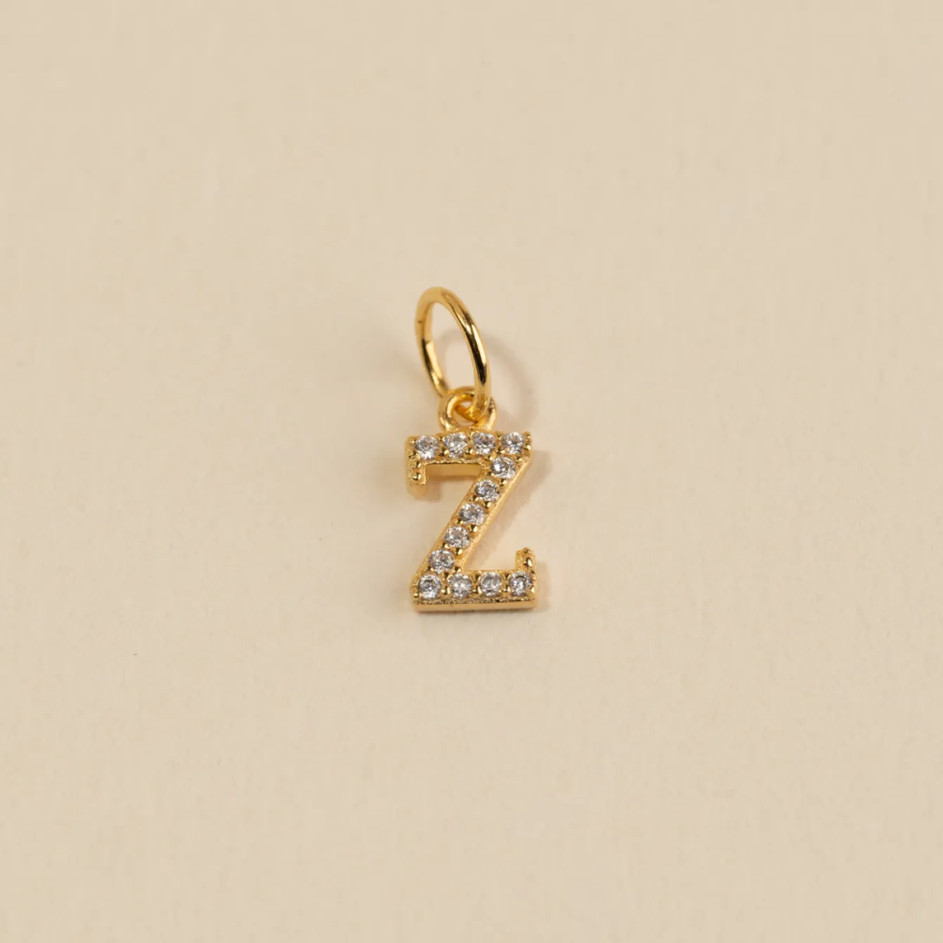 LETTER CRYSTAL GOLDEN PENDANT