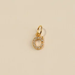 LETTER CRYSTAL GOLDEN PENDANT