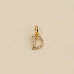 LETTER CRYSTAL GOLDEN PENDANT