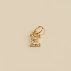 LETTER CRYSTAL GOLDEN PENDANT