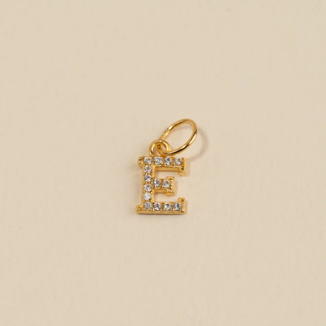 LETTER CRYSTAL GOLDEN PENDANT
