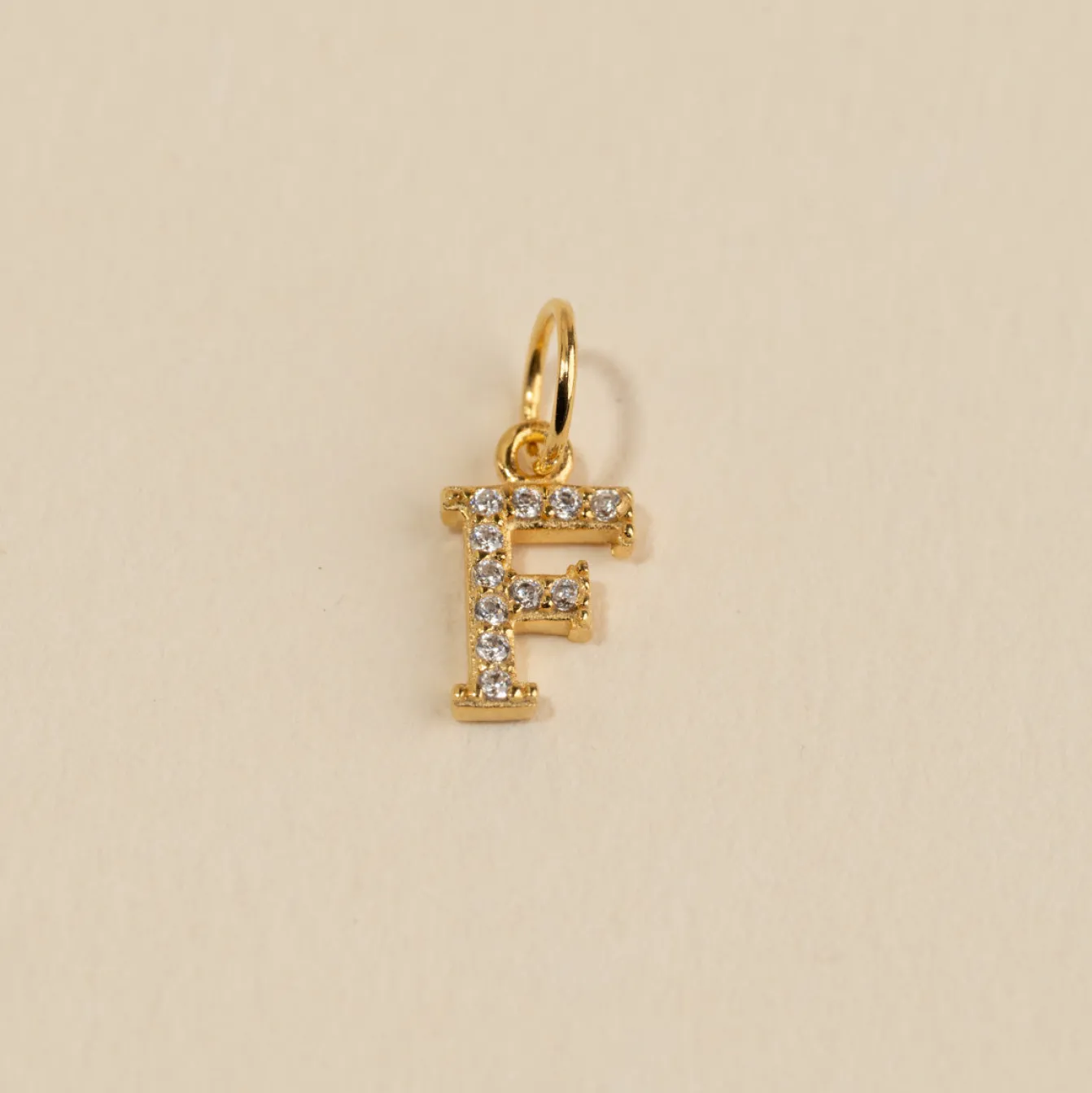 LETTER CRYSTAL GOLDEN PENDANT