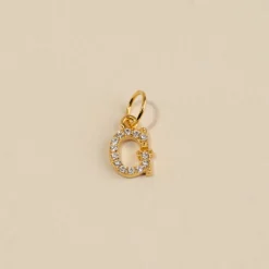 LETTER CRYSTAL GOLDEN PENDANT